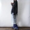 【Remake】Blue × Glossy Gray Ribbon Loose Socks