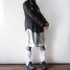 【Remake】White × Glossy Silver Ribbon Loose Socks