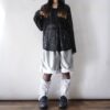 【Remake】White × Glossy Silver Ribbon Loose Socks