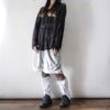 【Remake】White × Glossy Silver Ribbon Loose Socks