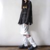 【Remake】White × Glossy Silver Ribbon Loose Socks