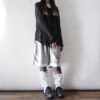 【Remake】White × Glossy Silver Ribbon Loose Socks