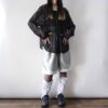 【Remake】White × Glossy Silver Ribbon Loose Socks
