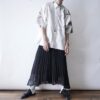 【Remake】White × Leather Black Ribbon Loose Socks