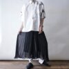 【Remake】White × Leather Black Ribbon Loose Socks
