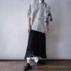 【Remake】White × Leather Black Ribbon Loose Socks