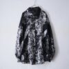 "白と黒のマリアージュ系シースルー" flower pattern monotone see-through shirt
