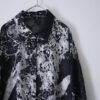 "白と黒のマリアージュ系シースルー" flower pattern monotone see-through shirt