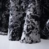 "白と黒のマリアージュ系シースルー" flower pattern monotone see-through shirt