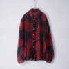"モードど真ん中全力ストレート"  black × red flower graphic see-through shirt