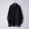 "起源にして頂点" tape design oversized see-through shirt