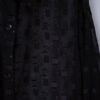 "起源にして頂点" tape design oversized see-through shirt