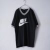 "NIKEでメッシュでデカめ" 90's NIKE oversized mesh ringer tee