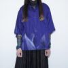【Remake】 "水墨画" deep blue satin shirt