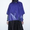 【Remake】 "水墨画" deep blue satin shirt