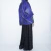 【Remake】 "水墨画" deep blue satin shirt