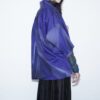 【Remake】 "水墨画" deep blue satin shirt