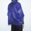 【Remake】 "水墨画" deep blue satin shirt