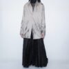 【Remake】 "水墨画" champagne satin shirt