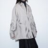 【Remake】 "水墨画" champagne satin shirt