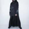 【Remake】 "水墨画" black satin shirt