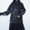 【Remake】 "水墨画" black satin shirt