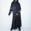 【Remake】 "水墨画" black satin shirt