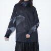 【Remake】 "水墨画" black satin shirt