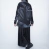 【Remake】 "水墨画" black satin shirt