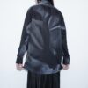 【Remake】 "水墨画" black satin shirt