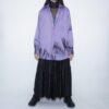 【Remake】 "水墨画" iridescent purple satin shirt