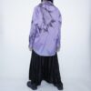 【Remake】 "水墨画" iridescent purple satin shirt