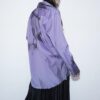 【Remake】 "水墨画" iridescent purple satin shirt