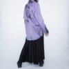 【Remake】 "水墨画" iridescent purple satin shirt