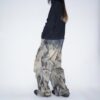 【Remake】"水墨画" crush baggy wide denim pants