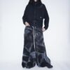 【Remake】 "水墨画" super baggy wide denim pants