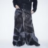 【Remake】 "水墨画" super baggy wide denim pants