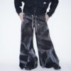 【Remake】 "水墨画" super baggy wide denim pants