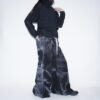 【Remake】 "水墨画" super baggy wide denim pants