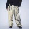 【Remake】 "水墨画" yellow body super wide slacks