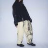 【Remake】 "水墨画" yellow body super wide slacks