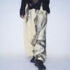 【Remake】 "水墨画" yellow body super wide slacks