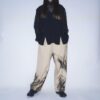 【Remake】"水墨画" wide camel slacks