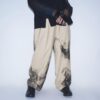 【Remake】"水墨画" wide camel slacks