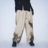 【Remake】"水墨画" wide camel slacks