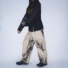 【Remake】"水墨画" wide camel slacks