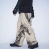 【Remake】"水墨画" wide camel slacks