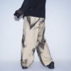 【Remake】"水墨画" wide camel slacks