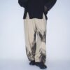 【Remake】"水墨画" wide camel slacks