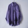 【Remake】 "水墨画" iridescent purple satin shirt